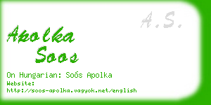 apolka soos business card