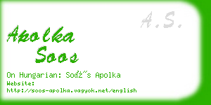 apolka soos business card